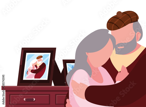 happy grandparents day flat design