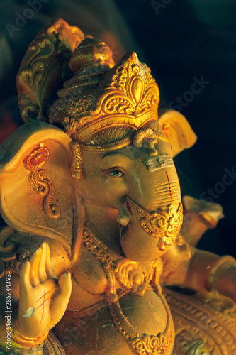 Idol of God Ganesha made with Plaster of Paris material © Niks Ads