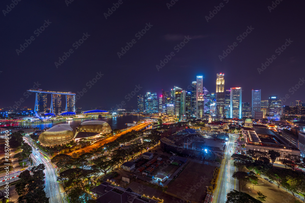 Singapore Skyline at magic hour