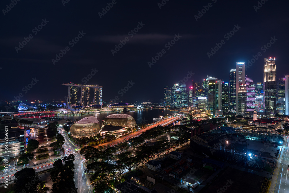 Singapore Skyline at magic hour