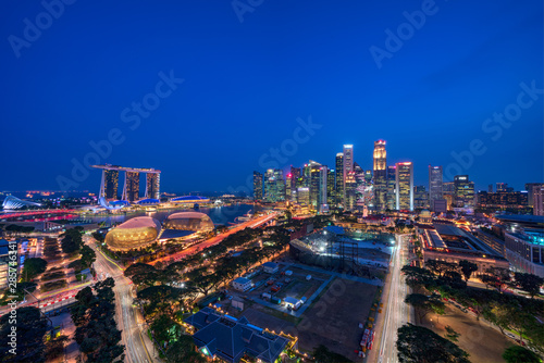 Singapore Skyline at magic hour