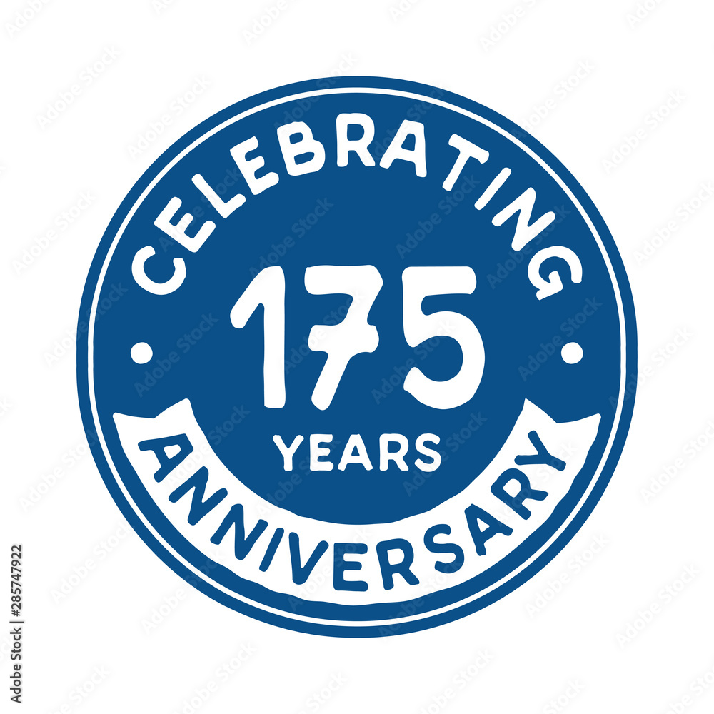 175 years anniversary logo template. Vector and illustration.