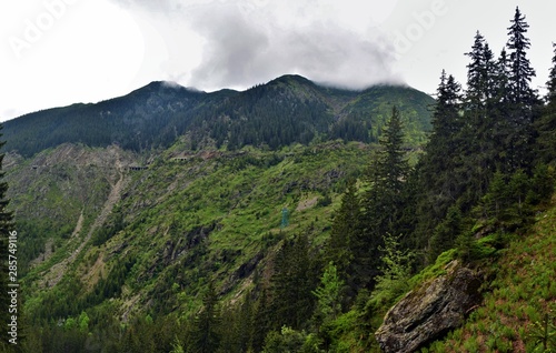 Fagaras mountains with cloudy sky