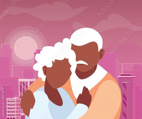 happy grandparents day flat design
