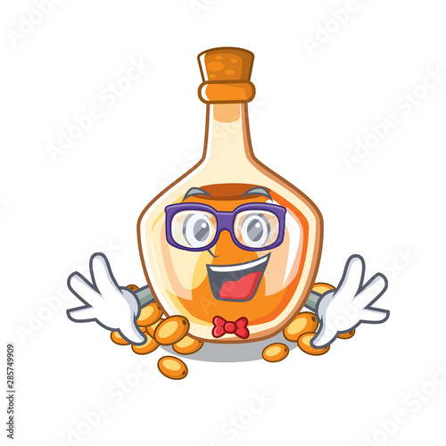 Geek sea buckthorn oil isolated on mascot