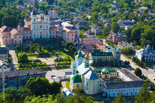 Kremenets city, old town, top view. Ukraine.