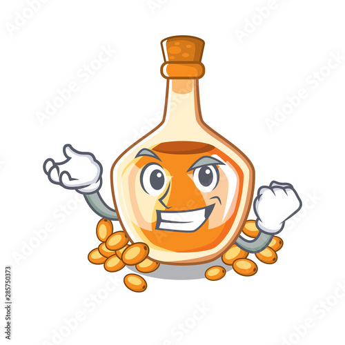 Successful sea buckthorn oil isolated on mascot