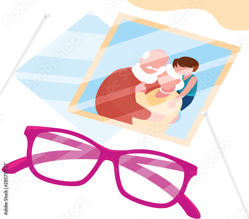 happy grandparents day flat design