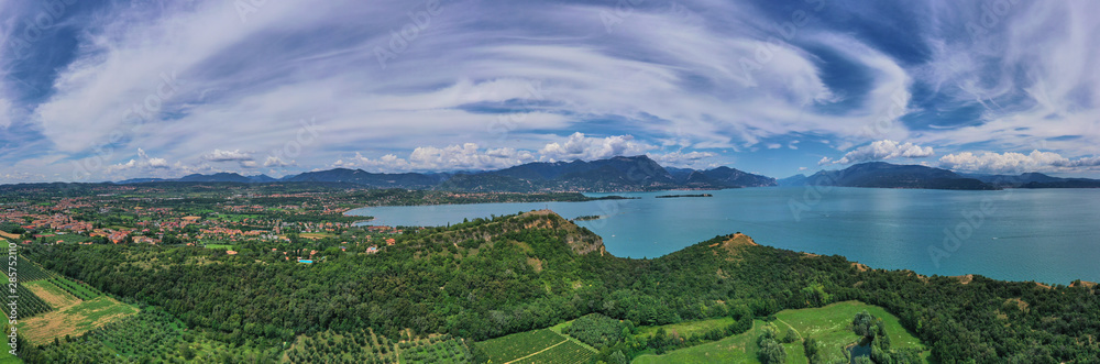 Aerial photography with drone, Rocca di Manerba in Garda lake,Italy. Aerial photography with drone, Rocca di Manerba in Garda lake,Italy.