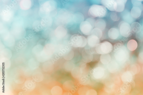 green bokeh natural color abstract blurred background Warm leaf of tree and bright summer sunlight