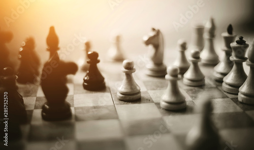 Chess pieces on the Board.