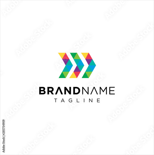 Abstract Colorful Arrow Logo Icon Design 