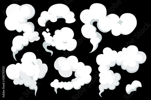 Vector smoke set special effects template.