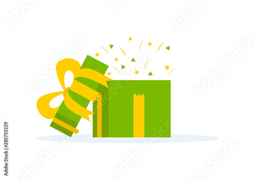 Surprise gift, vector illustration
