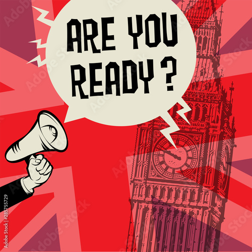 Are you Ready, Brexit concept, vector illustration