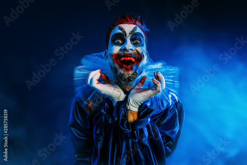 Fotografering crazy clown man