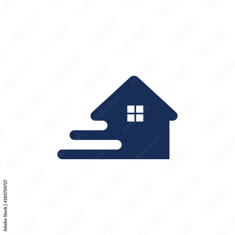 home with technology  logo template