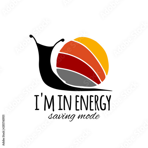 Funny snail logo for your design