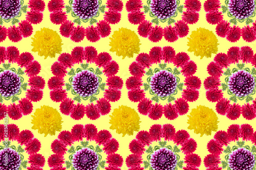 Geometrical ornament floral pattern.