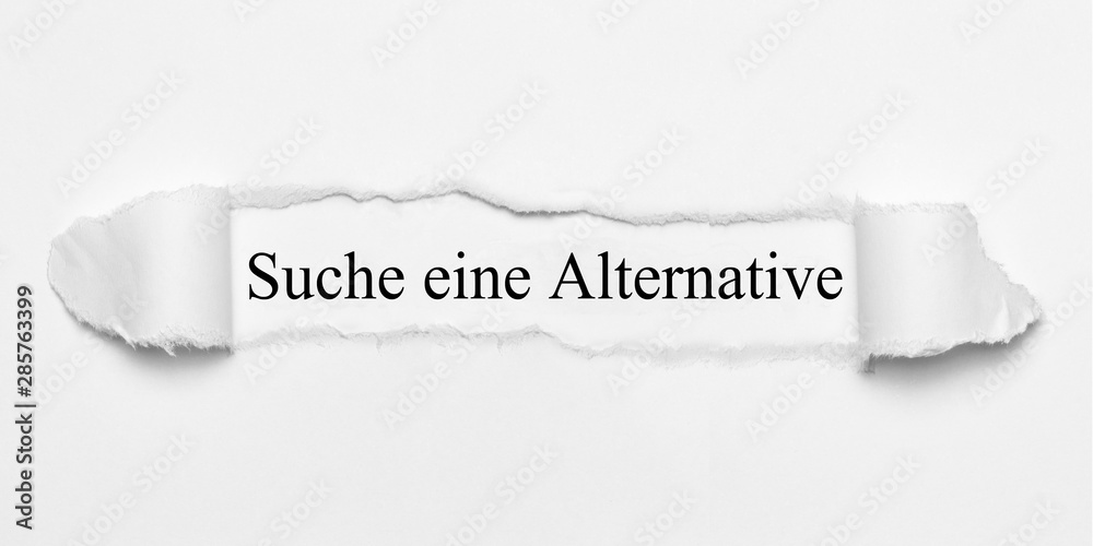 Fototapeta premium Suche eine Alternative