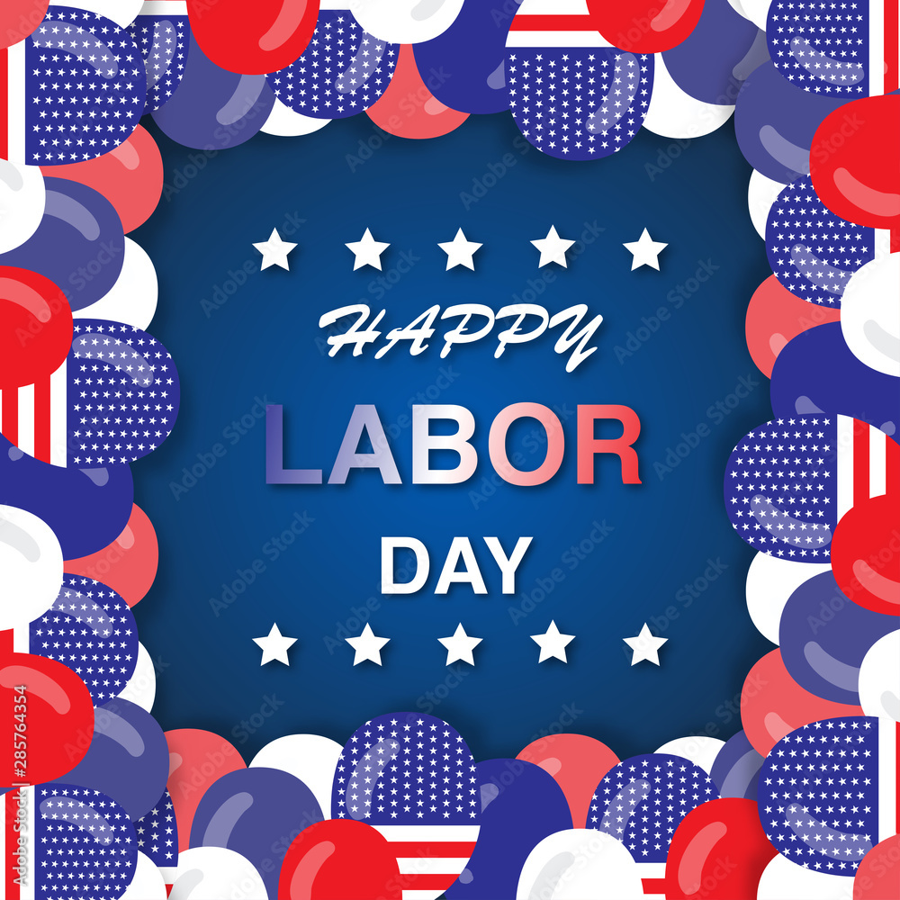 Fototapeta premium Labor day usa advertising concept vector