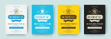 Oktoberfest flyers or posters retro typography emplates invitations beer festival celebration vector illustration