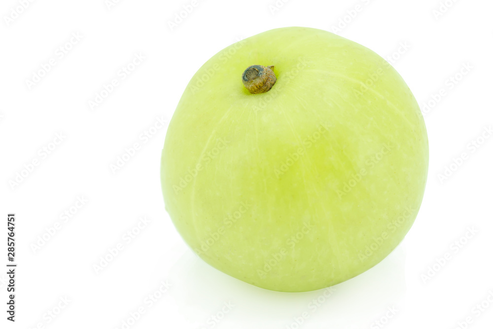 Indian gooseberry, amla green fruits isolated on white background. with clipping path. Indian gooseberry, amla green fruits isolated on white background. with clipping path.