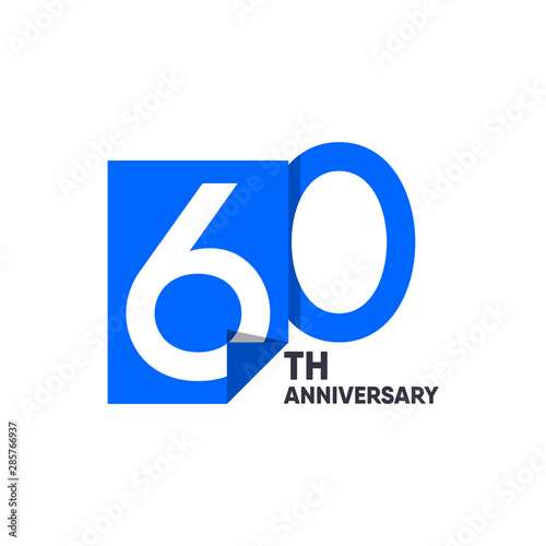 60 th Anniversary Celebration Your Company Vector Template Design Illustration