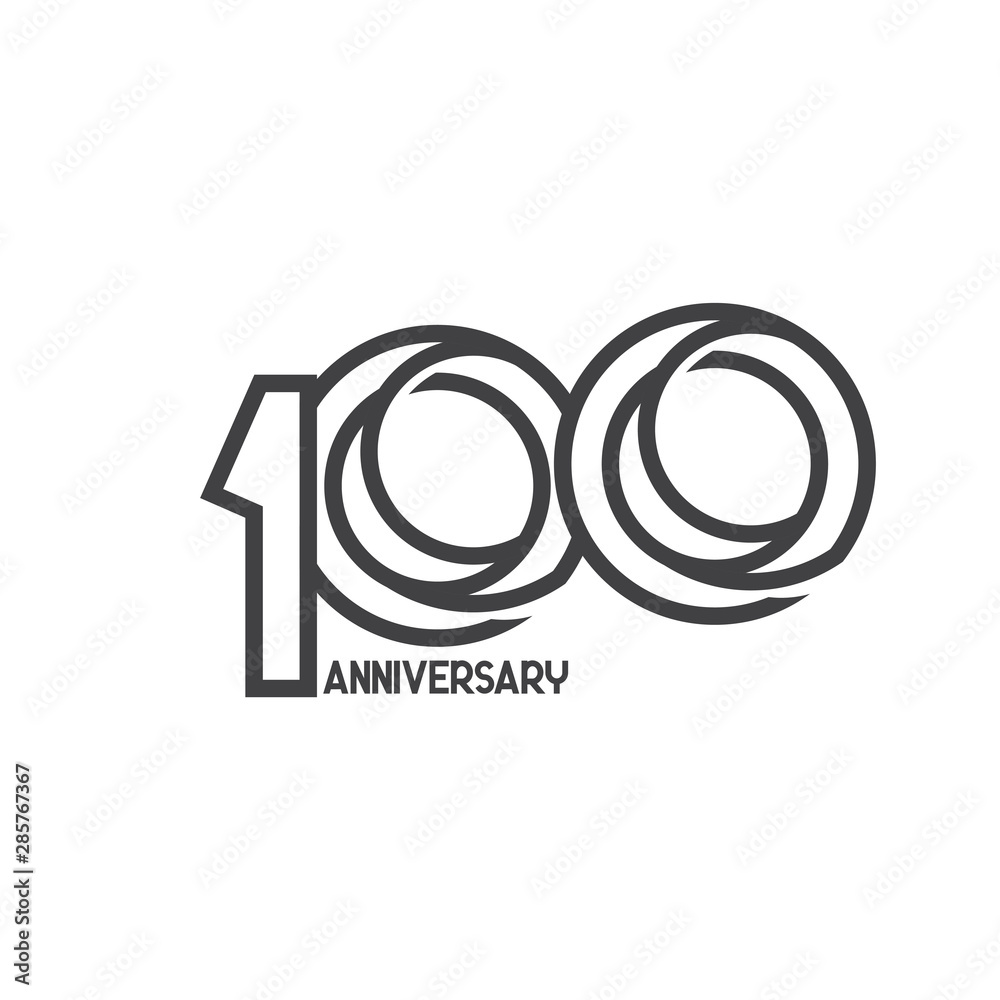 100 Years Anniversary Celebration Your Company Vector Template Design Illustration 100 Years Anniversary Celebration Your Company Vector Template Design Illustration