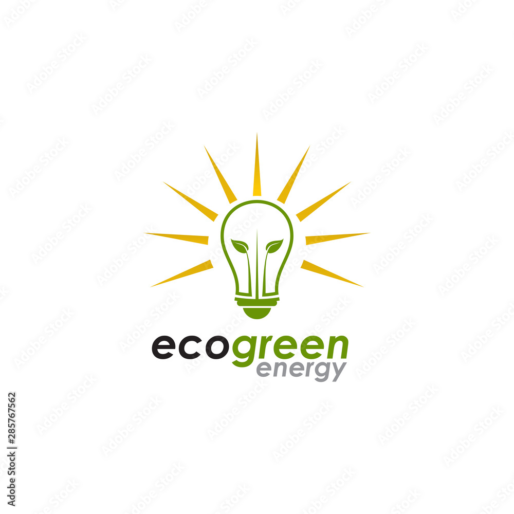 Eco green energy logo design vector template Eco green energy logo design vector template
