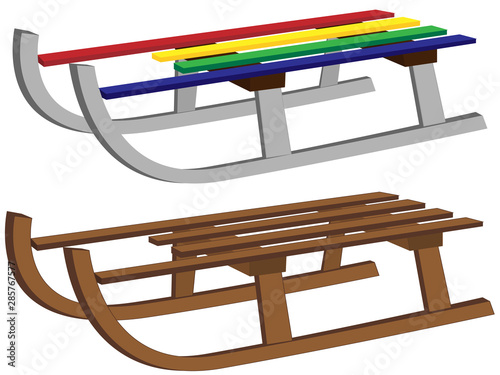 Two sledges.