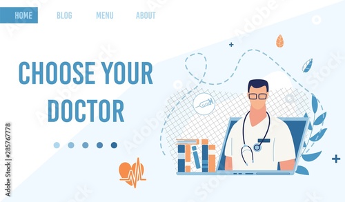 Landing Page Offer Service to Choose Doctor Online