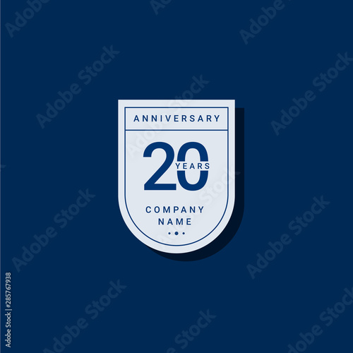 20 Years Anniversary Celebration Your Company Vector Template Design Illustration