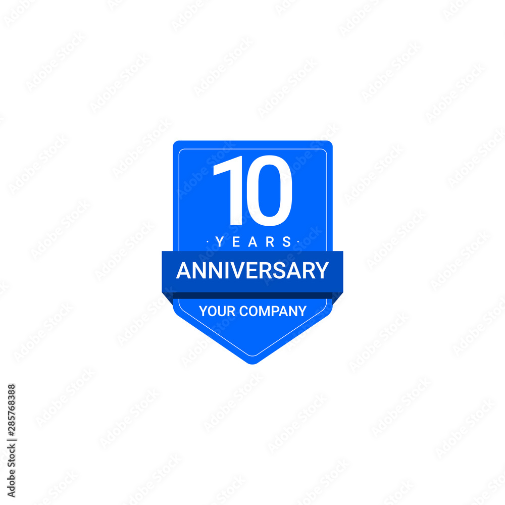 10 Years Anniversary Celebration Your Company Vector Template Design Illustration