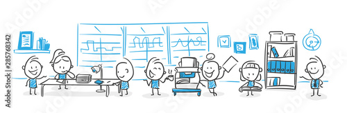 Stickman Blue: Business, office, startup. (Nr. 68)	