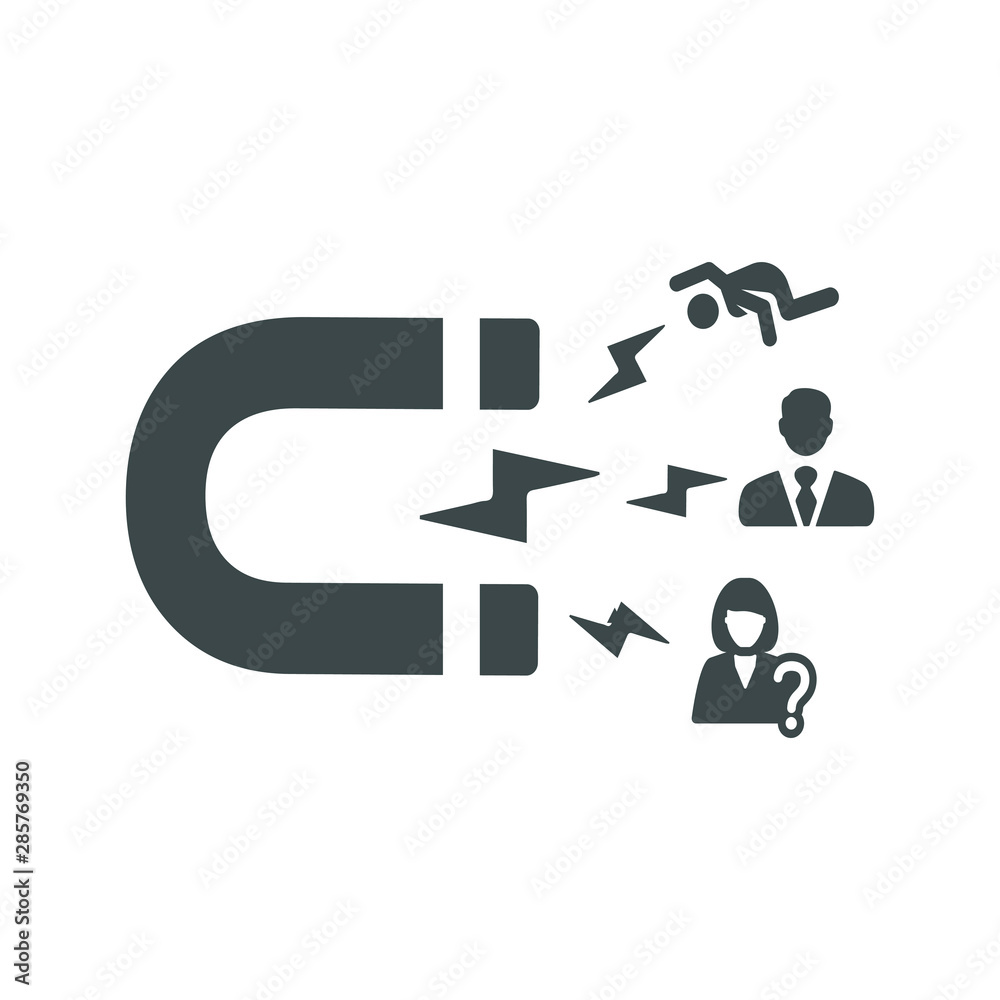 Attract Customers, people, Marketing Icon Attract Customers, people, Marketing Icon