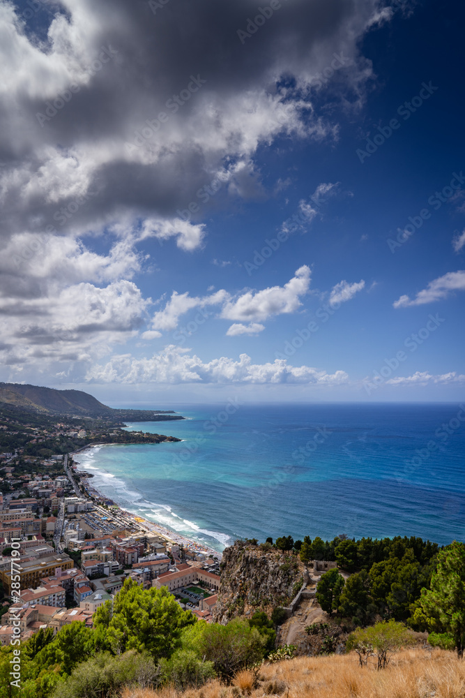 Gorgeous view from Rocca di Cefalu in Sicily Gorgeous view from Rocca di Cefalu in Sicily