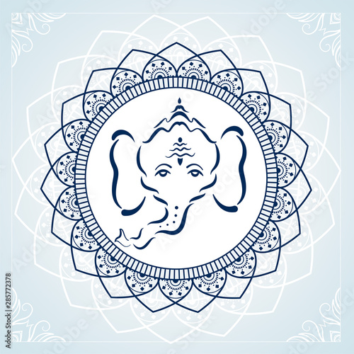 creative lord ganesha art background