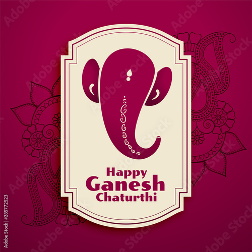 ethnic style hindu lord ganesha festival background