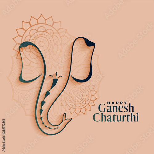 happy ganesh chaturthi traditional hindu festival background