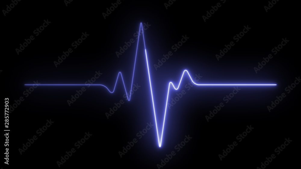 Ekg neon pulse monitor with signal. Heart beat. Ekg neon pulse monitor with signal. Heart beat.