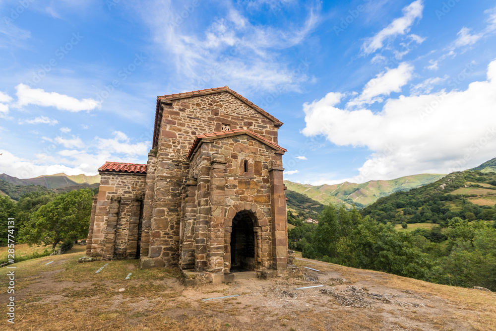 Lena, Spain. The Church of Santa Cristina de Lena, a Roman Catholic pre-Rromanesque temple in Asturias. A World Heritage Site since 1985