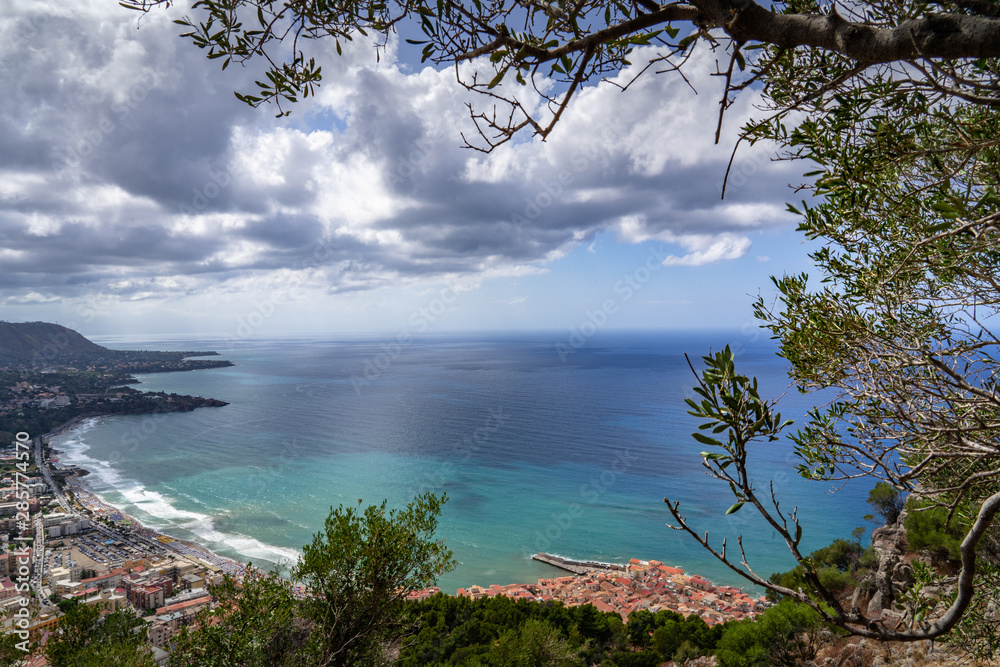 Gorgeous view from Rocca di Cefalu in Sicily Gorgeous view from Rocca di Cefalu in Sicily