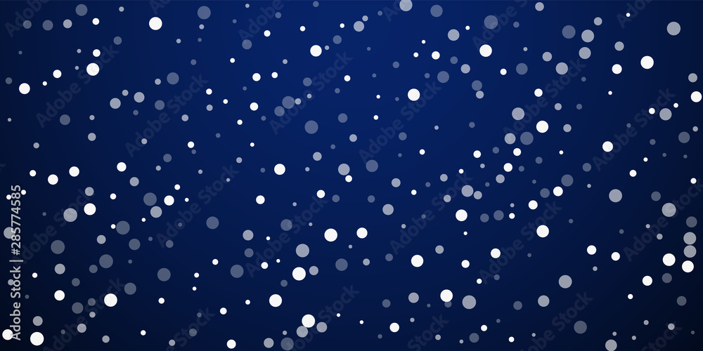 Obraz premium White dots Christmas background. Subtle flying sno
