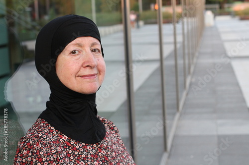 Arabic woman in urban background
