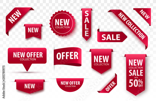 New Collection Tags. Vector