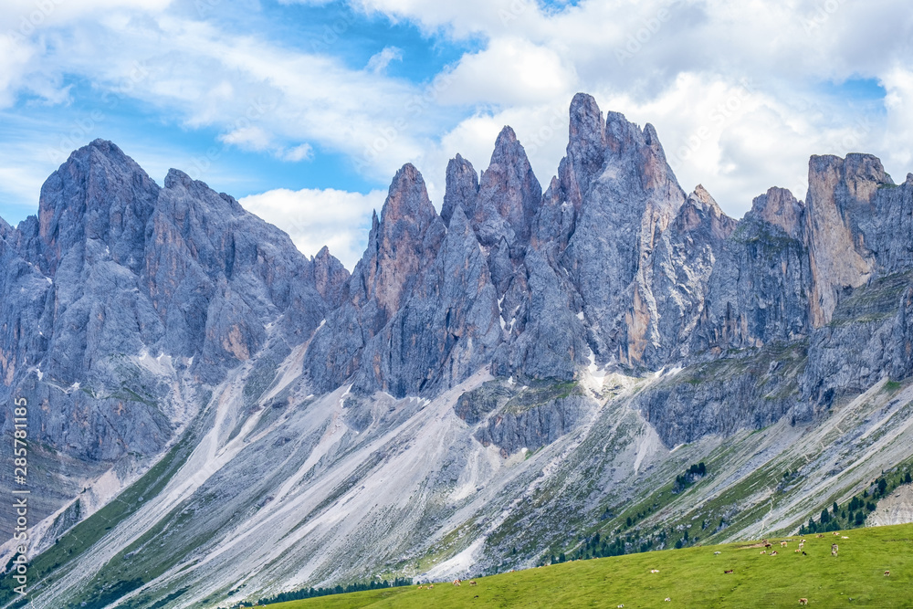 High mountain peaks in the Dolomites