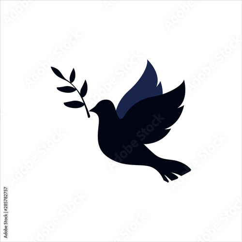 Dove of peace icon design template