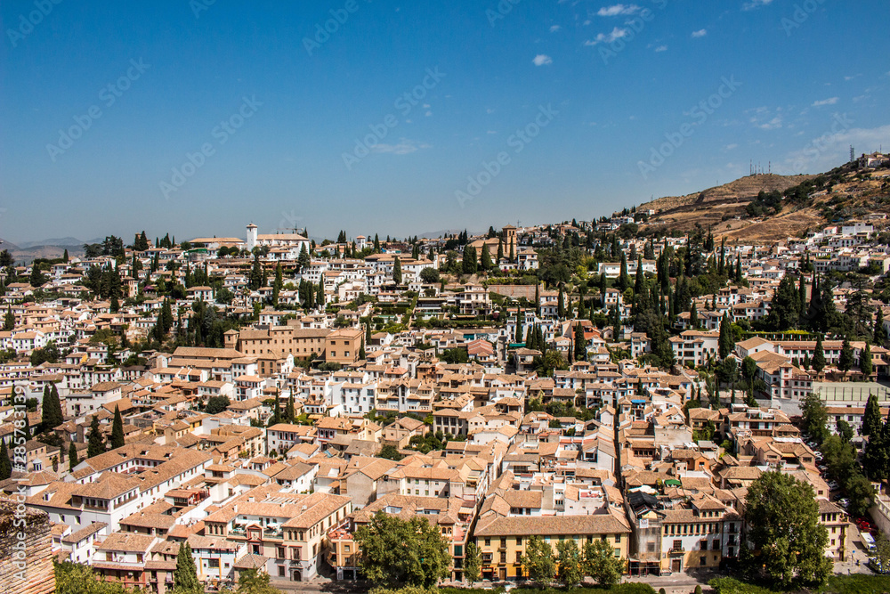 Vista del barrio Albaicin en Granada, España