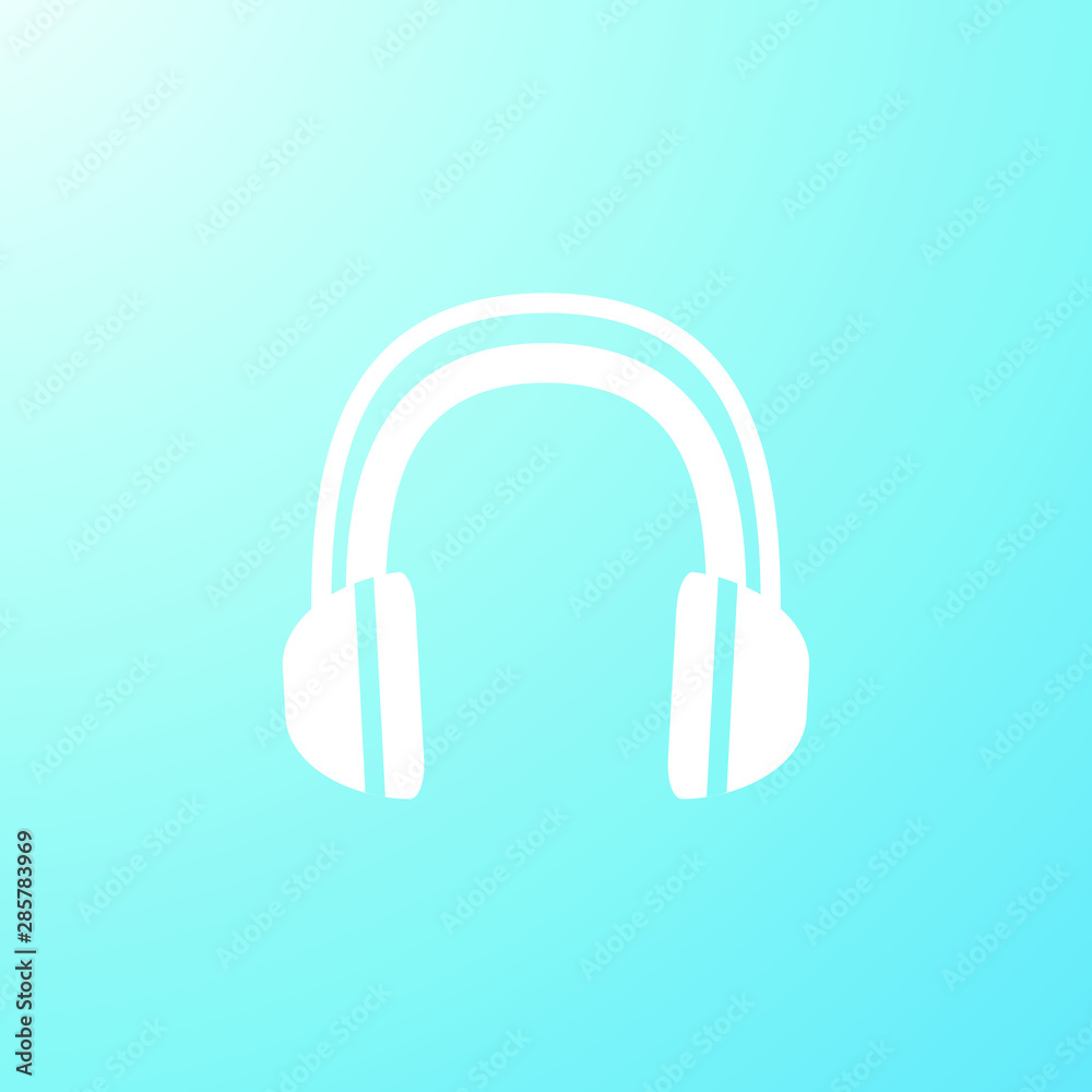 headphones icon on white background headphones icon on white background